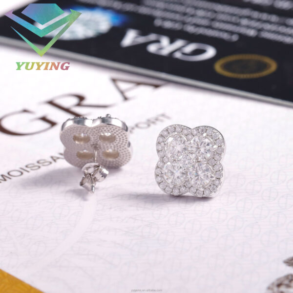 Diamond Clover Earrings