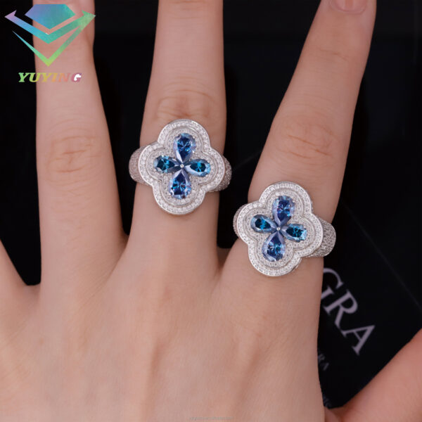 Clover shape diamond ring - Image 2