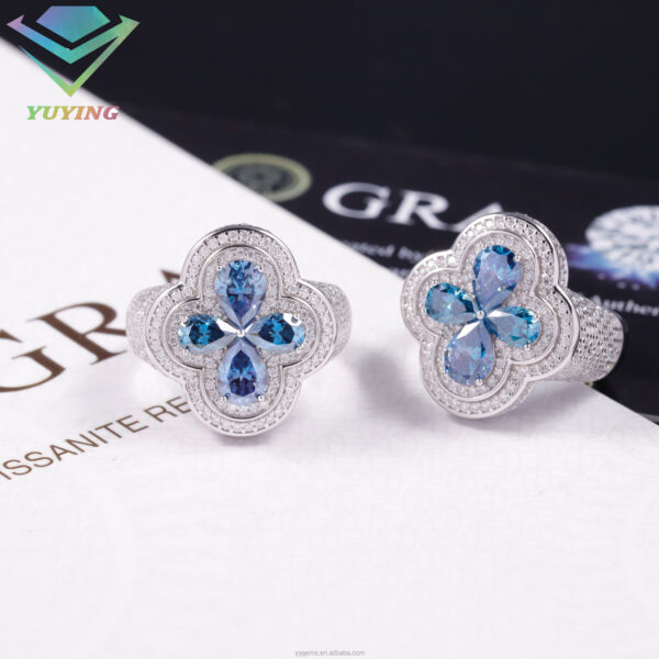 Clover shape diamond ring - Image 3