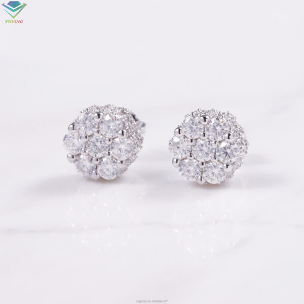 Full Diamond Ice Flower Earrings