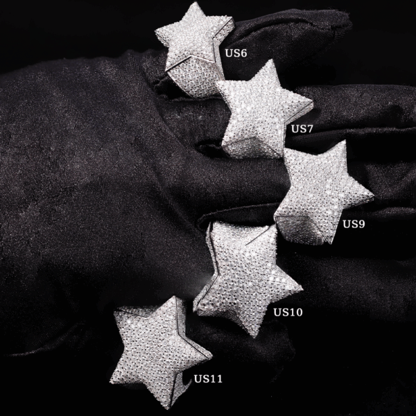 Lab Diamond Star Shape Ring - Image 4